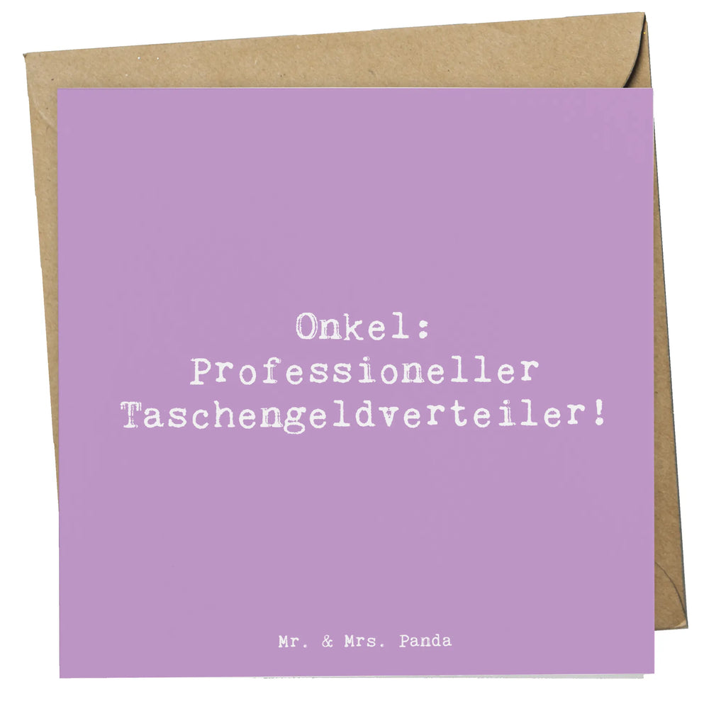 Deluxe Karte Spruch Onkel: Professioneller Taschengeldverteiler! Karte, Grußkarte, Klappkarte, Einladungskarte, Glückwunschkarte, Hochzeitskarte, Geburtstagskarte, Hochwertige Grußkarte, Hochwertige Klappkarte, Familie, Vatertag, Muttertag, Bruder, Schwester, Mama, Papa, Oma, Opa