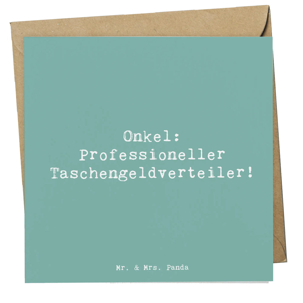 Deluxe Karte Spruch Onkel: Professioneller Taschengeldverteiler! Karte, Grußkarte, Klappkarte, Einladungskarte, Glückwunschkarte, Hochzeitskarte, Geburtstagskarte, Hochwertige Grußkarte, Hochwertige Klappkarte, Familie, Vatertag, Muttertag, Bruder, Schwester, Mama, Papa, Oma, Opa