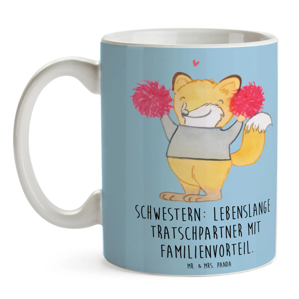 Tasse Schwestern Tratschpartner Tasse, Kaffeetasse, Teetasse, Becher, Kaffeebecher, Teebecher, Keramiktasse, Porzellantasse, Büro Tasse, Geschenk Tasse, Tasse Sprüche, Tasse Motive, Kaffeetassen, Tasse bedrucken, Designer Tasse, Cappuccino Tassen, Schöne Teetassen, Familie, Vatertag, Muttertag, Bruder, Schwester, Mama, Papa, Oma, Opa