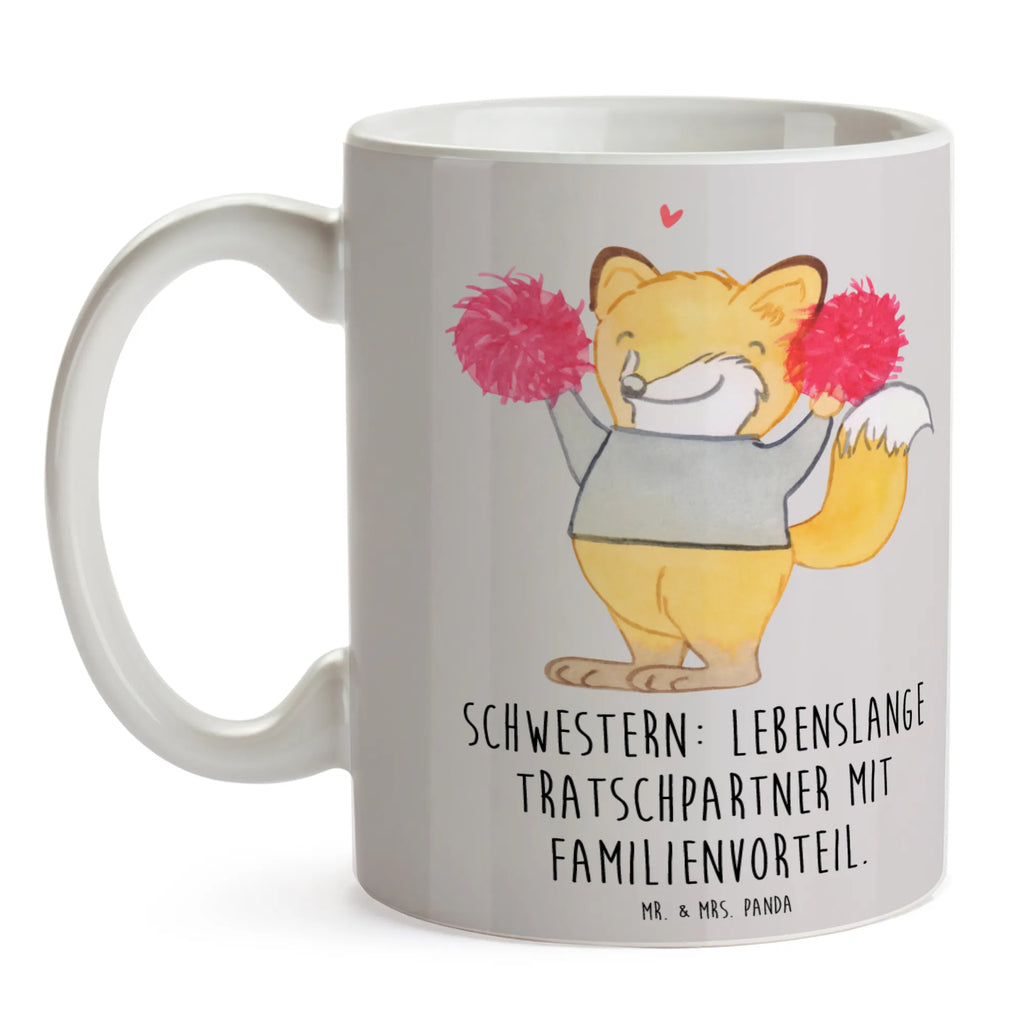 Tasse Schwestern Tratschpartner Tasse, Kaffeetasse, Teetasse, Becher, Kaffeebecher, Teebecher, Keramiktasse, Porzellantasse, Büro Tasse, Geschenk Tasse, Tasse Sprüche, Tasse Motive, Kaffeetassen, Tasse bedrucken, Designer Tasse, Cappuccino Tassen, Schöne Teetassen, Familie, Vatertag, Muttertag, Bruder, Schwester, Mama, Papa, Oma, Opa