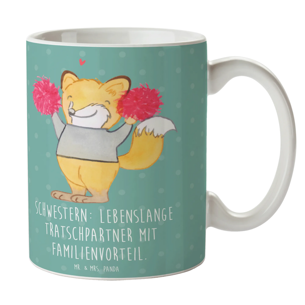 Tasse Schwestern Tratschpartner Tasse, Kaffeetasse, Teetasse, Becher, Kaffeebecher, Teebecher, Keramiktasse, Porzellantasse, Büro Tasse, Geschenk Tasse, Tasse Sprüche, Tasse Motive, Kaffeetassen, Tasse bedrucken, Designer Tasse, Cappuccino Tassen, Schöne Teetassen, Familie, Vatertag, Muttertag, Bruder, Schwester, Mama, Papa, Oma, Opa