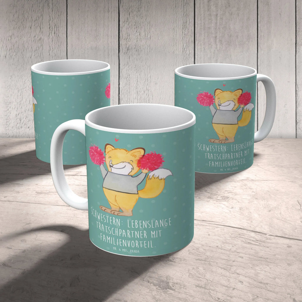 Tasse Schwestern Tratschpartner Tasse, Kaffeetasse, Teetasse, Becher, Kaffeebecher, Teebecher, Keramiktasse, Porzellantasse, Büro Tasse, Geschenk Tasse, Tasse Sprüche, Tasse Motive, Kaffeetassen, Tasse bedrucken, Designer Tasse, Cappuccino Tassen, Schöne Teetassen, Familie, Vatertag, Muttertag, Bruder, Schwester, Mama, Papa, Oma, Opa