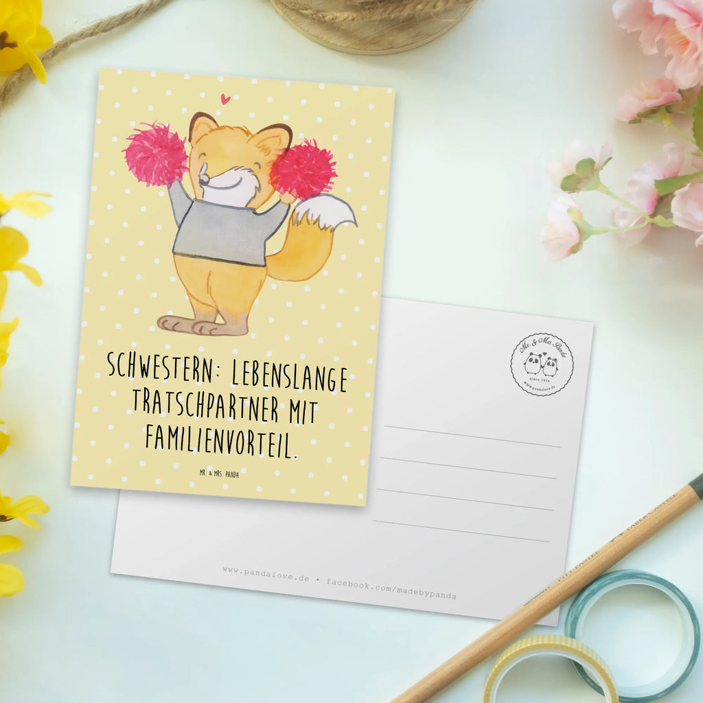 Postkarte Schwestern Tratschpartner Postkarte, Karte, Geschenkkarte, Grußkarte, Einladung, Ansichtskarte, Geburtstagskarte, Einladungskarte, Dankeskarte, Ansichtskarten, Einladung Geburtstag, Einladungskarten Geburtstag, Familie, Vatertag, Muttertag, Bruder, Schwester, Mama, Papa, Oma, Opa