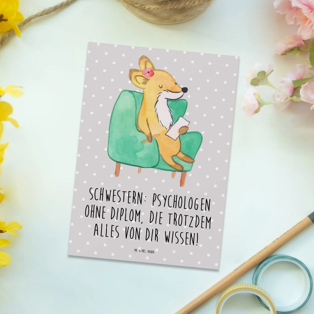 Postkarte Schwestern Psychologen Postkarte, Karte, Geschenkkarte, Grußkarte, Einladung, Ansichtskarte, Geburtstagskarte, Einladungskarte, Dankeskarte, Ansichtskarten, Einladung Geburtstag, Einladungskarten Geburtstag, Familie, Vatertag, Muttertag, Bruder, Schwester, Mama, Papa, Oma, Opa