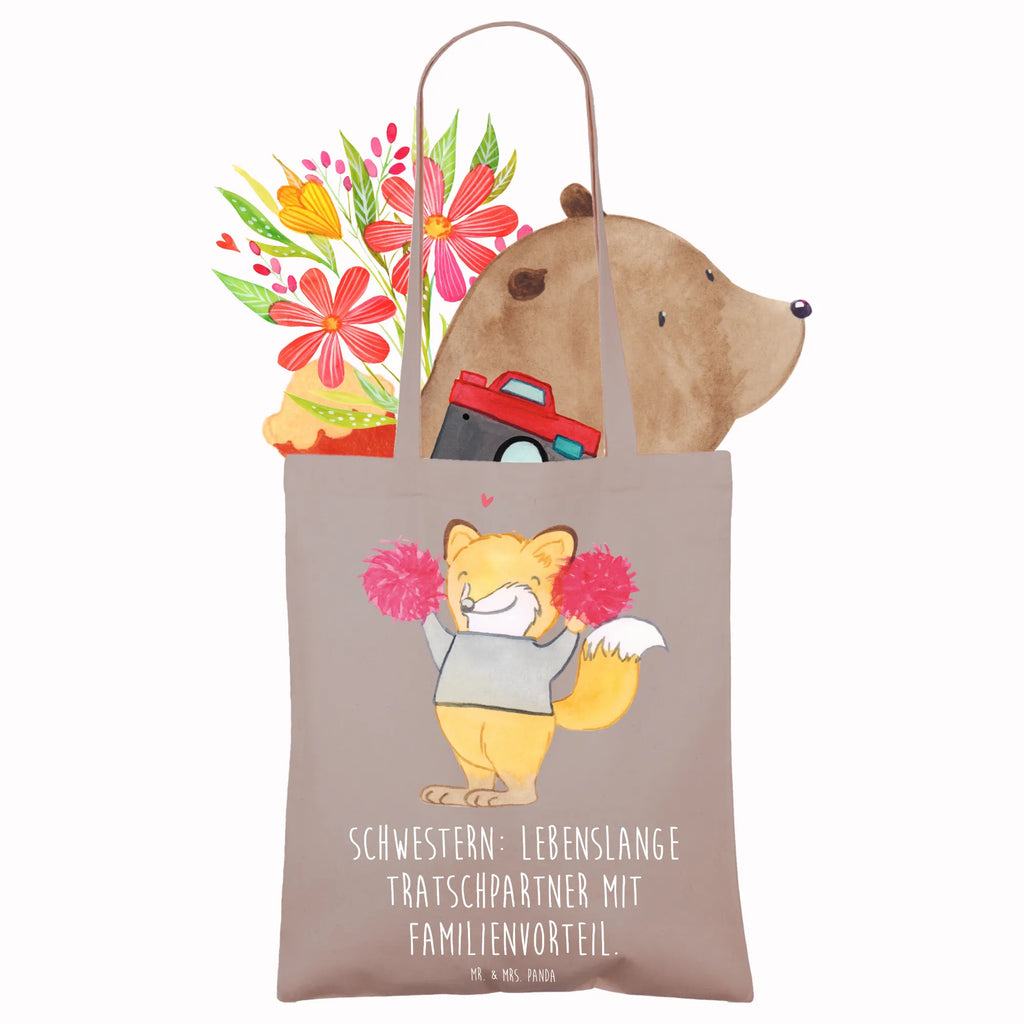 Tragetasche Schwestern Tratschpartner Beuteltasche, Beutel, Einkaufstasche, Jutebeutel, Stoffbeutel, Tasche, Shopper, Umhängetasche, Strandtasche, Schultertasche, Stofftasche, Tragetasche, Badetasche, Jutetasche, Einkaufstüte, Laptoptasche, Familie, Vatertag, Muttertag, Bruder, Schwester, Mama, Papa, Oma, Opa