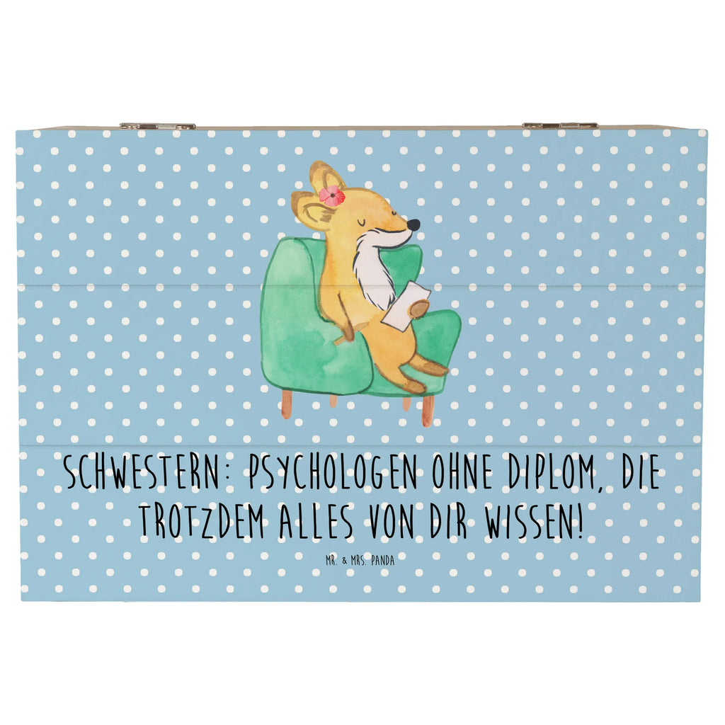 Holzkiste Schwestern Psychologen Holzkiste, Kiste, Schatzkiste, Truhe, Schatulle, XXL, Erinnerungsbox, Erinnerungskiste, Dekokiste, Aufbewahrungsbox, Geschenkbox, Geschenkdose, Familie, Vatertag, Muttertag, Bruder, Schwester, Mama, Papa, Oma, Opa