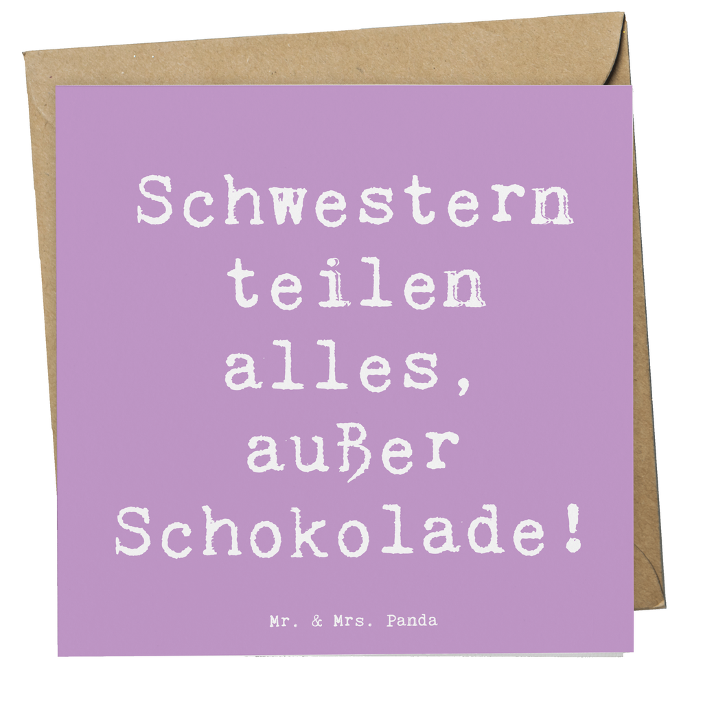 Deluxe Karte Spruch Schwestern Liebe Karte, Grußkarte, Klappkarte, Einladungskarte, Glückwunschkarte, Hochzeitskarte, Geburtstagskarte, Hochwertige Grußkarte, Hochwertige Klappkarte, Familie, Vatertag, Muttertag, Bruder, Schwester, Mama, Papa, Oma, Opa