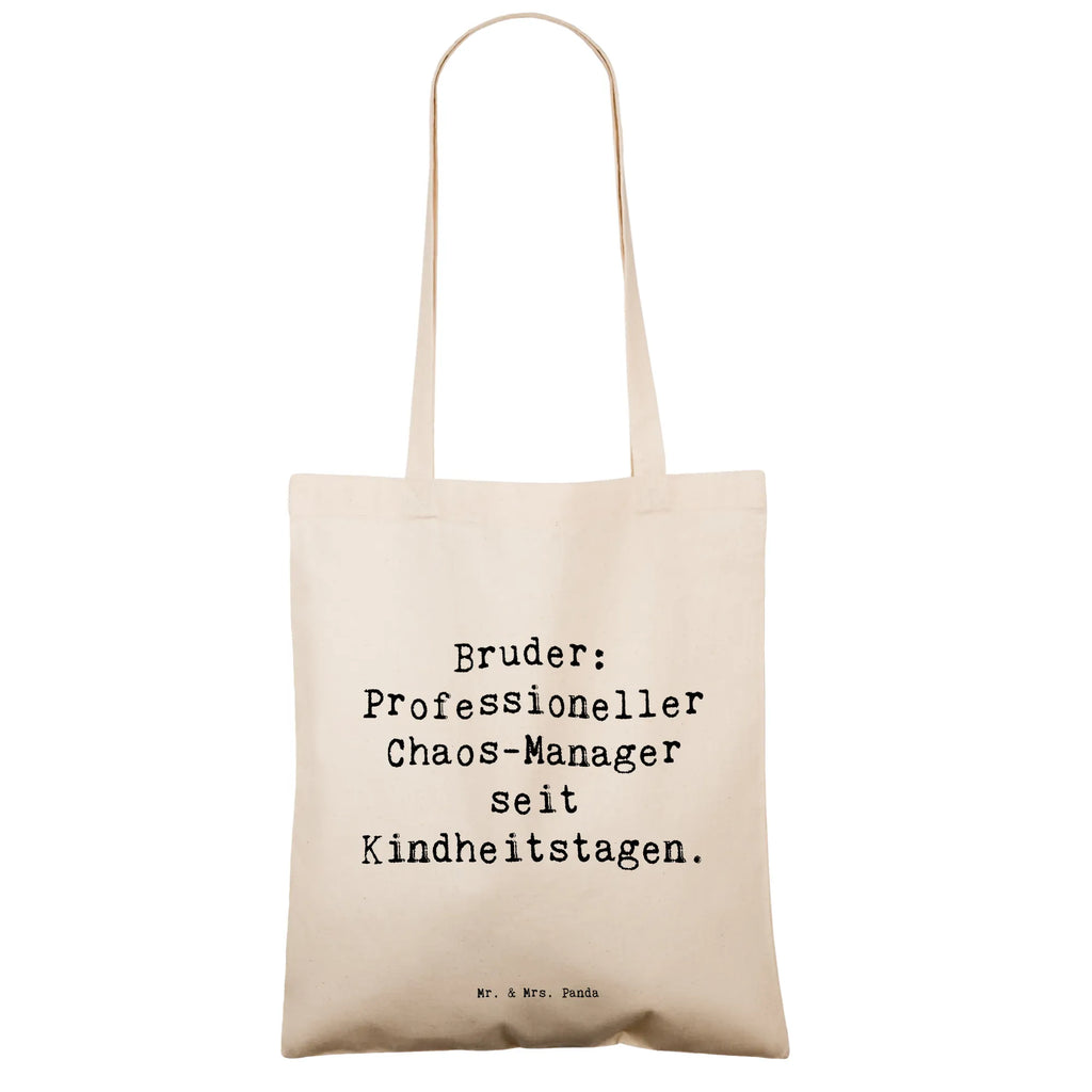 Tragetasche Spruch Bruder Chaos-Manager Beuteltasche, Beutel, Einkaufstasche, Jutebeutel, Stoffbeutel, Tasche, Shopper, Umhängetasche, Strandtasche, Schultertasche, Stofftasche, Tragetasche, Badetasche, Jutetasche, Einkaufstüte, Laptoptasche, Familie, Vatertag, Muttertag, Bruder, Schwester, Mama, Papa, Oma, Opa