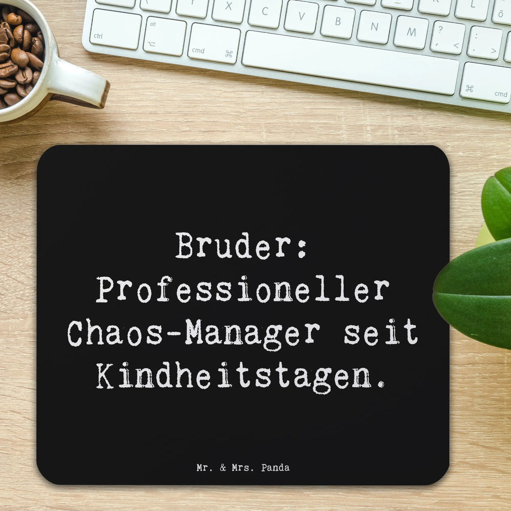 Mauspad Spruch Bruder Chaos-Manager Mousepad, Computer zubehör, Büroausstattung, PC Zubehör, Arbeitszimmer, Mauspad, Einzigartiges Mauspad, Designer Mauspad, Mausunterlage, Mauspad Büro, Familie, Vatertag, Muttertag, Bruder, Schwester, Mama, Papa, Oma, Opa