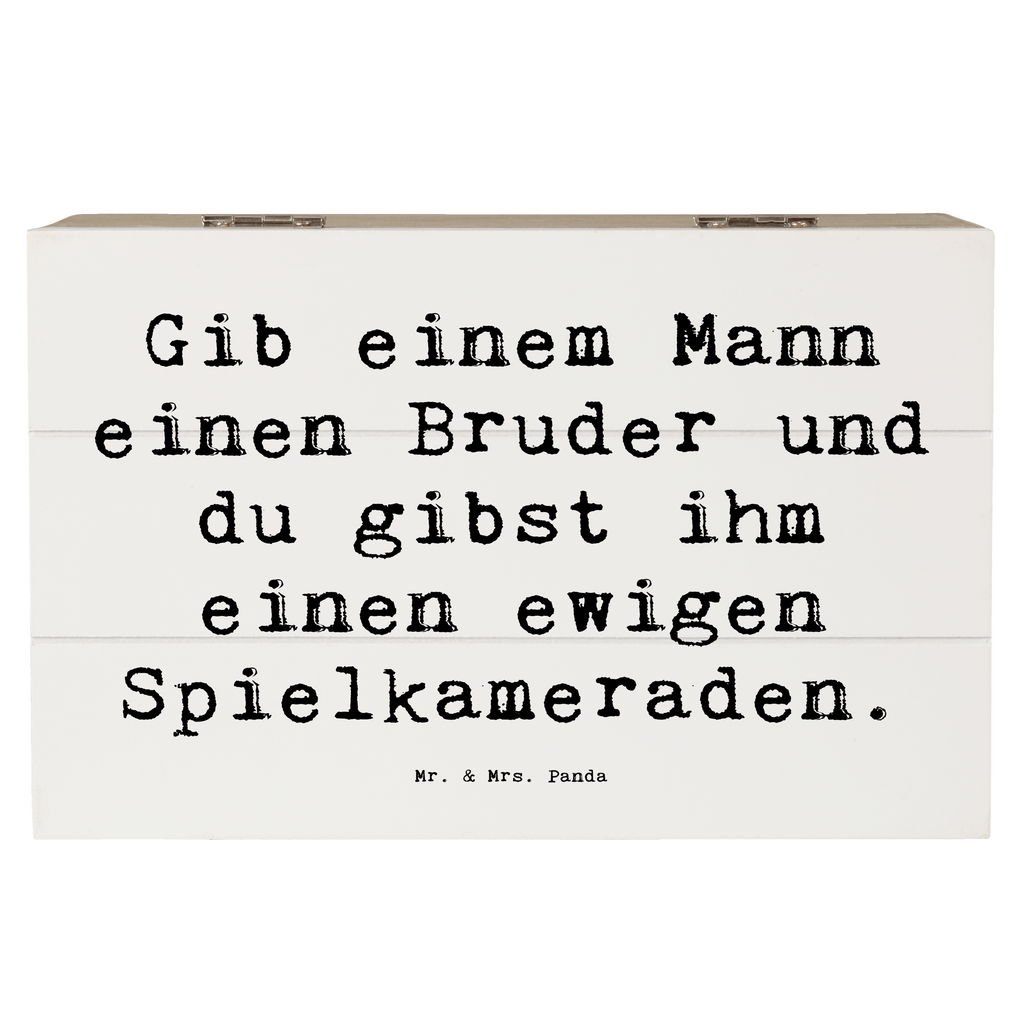 Holzkiste Spruch Bruder Spielkamerad Holzkiste, Kiste, Schatzkiste, Truhe, Schatulle, XXL, Erinnerungsbox, Erinnerungskiste, Dekokiste, Aufbewahrungsbox, Geschenkbox, Geschenkdose, Familie, Vatertag, Muttertag, Bruder, Schwester, Mama, Papa, Oma, Opa