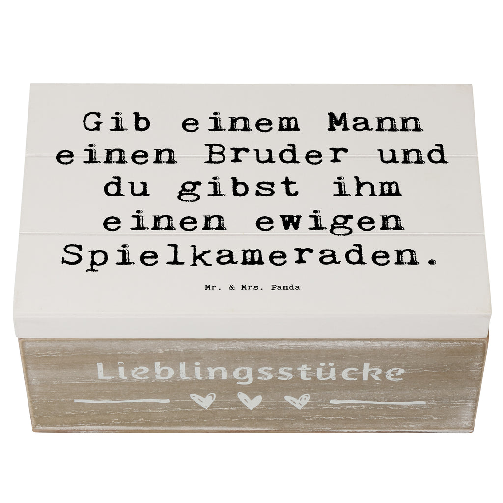 Holzkiste Spruch Bruder Spielkamerad Holzkiste, Kiste, Schatzkiste, Truhe, Schatulle, XXL, Erinnerungsbox, Erinnerungskiste, Dekokiste, Aufbewahrungsbox, Geschenkbox, Geschenkdose, Familie, Vatertag, Muttertag, Bruder, Schwester, Mama, Papa, Oma, Opa