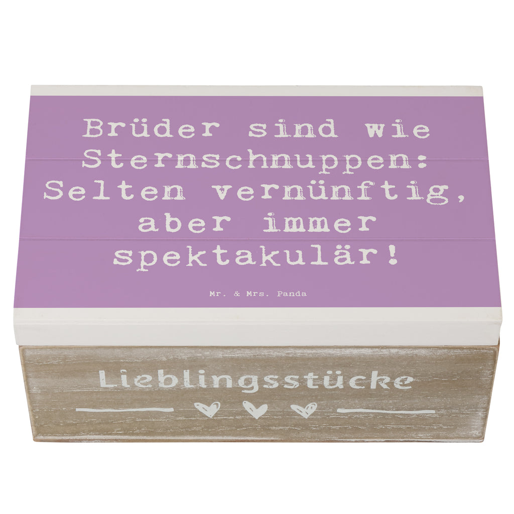 Holzkiste Spruch Brüder Sternschnuppen Holzkiste, Kiste, Schatzkiste, Truhe, Schatulle, XXL, Erinnerungsbox, Erinnerungskiste, Dekokiste, Aufbewahrungsbox, Geschenkbox, Geschenkdose, Familie, Vatertag, Muttertag, Bruder, Schwester, Mama, Papa, Oma, Opa