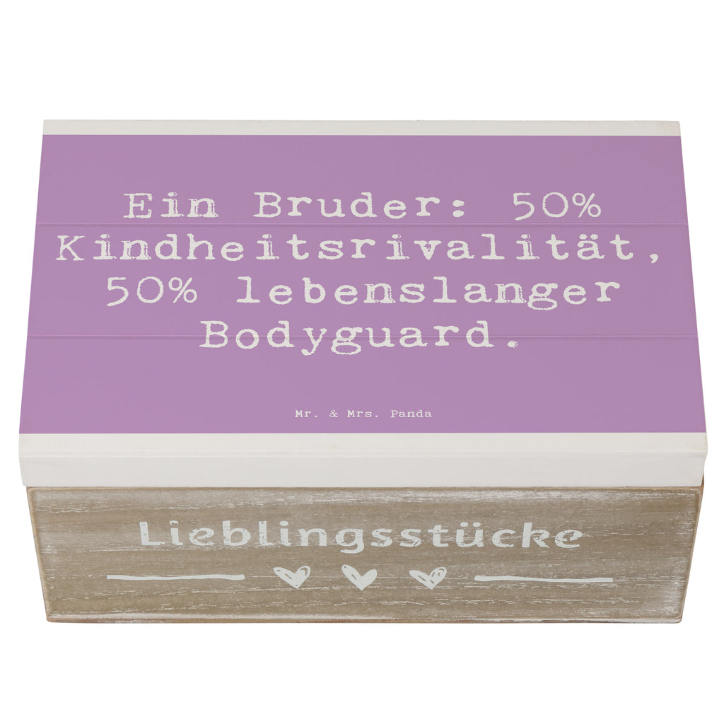 Holzkiste Spruch Bruder Bodyguard Holzkiste, Kiste, Schatzkiste, Truhe, Schatulle, XXL, Erinnerungsbox, Erinnerungskiste, Dekokiste, Aufbewahrungsbox, Geschenkbox, Geschenkdose, Familie, Vatertag, Muttertag, Bruder, Schwester, Mama, Papa, Oma, Opa