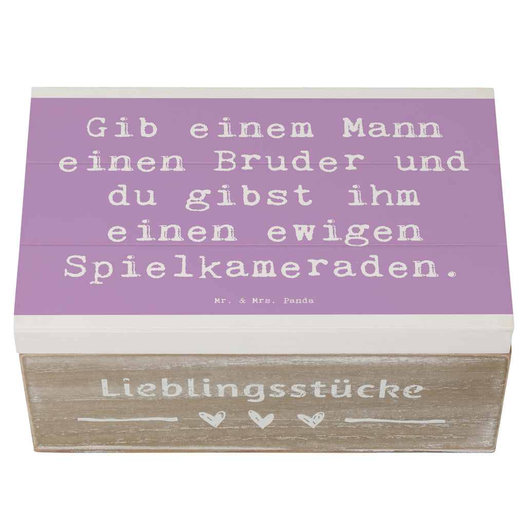 Holzkiste Spruch Bruder Spielkamerad Holzkiste, Kiste, Schatzkiste, Truhe, Schatulle, XXL, Erinnerungsbox, Erinnerungskiste, Dekokiste, Aufbewahrungsbox, Geschenkbox, Geschenkdose, Familie, Vatertag, Muttertag, Bruder, Schwester, Mama, Papa, Oma, Opa