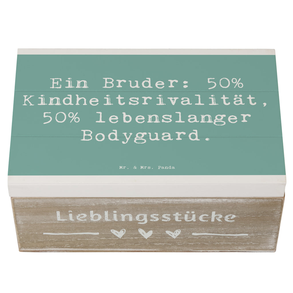 Holzkiste Spruch Bruder Bodyguard Holzkiste, Kiste, Schatzkiste, Truhe, Schatulle, XXL, Erinnerungsbox, Erinnerungskiste, Dekokiste, Aufbewahrungsbox, Geschenkbox, Geschenkdose, Familie, Vatertag, Muttertag, Bruder, Schwester, Mama, Papa, Oma, Opa