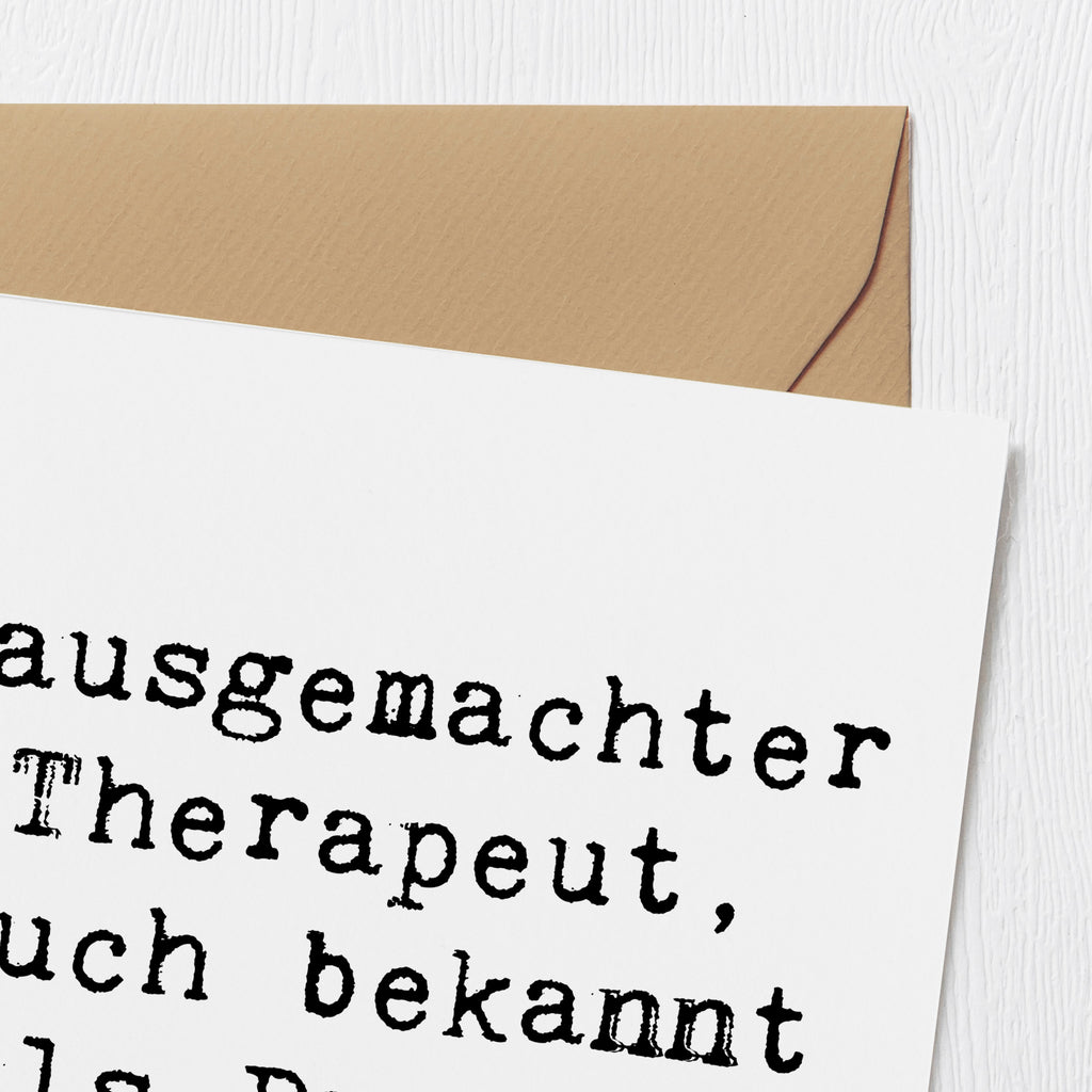 Deluxe Karte Spruch Bruder Therapeut Karte, Grußkarte, Klappkarte, Einladungskarte, Glückwunschkarte, Hochzeitskarte, Geburtstagskarte, Hochwertige Grußkarte, Hochwertige Klappkarte, Familie, Vatertag, Muttertag, Bruder, Schwester, Mama, Papa, Oma, Opa