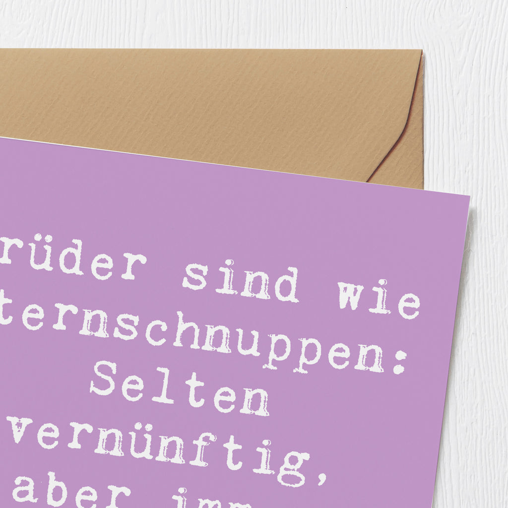 Deluxe Karte Spruch Brüder Sternschnuppen Karte, Grußkarte, Klappkarte, Einladungskarte, Glückwunschkarte, Hochzeitskarte, Geburtstagskarte, Hochwertige Grußkarte, Hochwertige Klappkarte, Familie, Vatertag, Muttertag, Bruder, Schwester, Mama, Papa, Oma, Opa