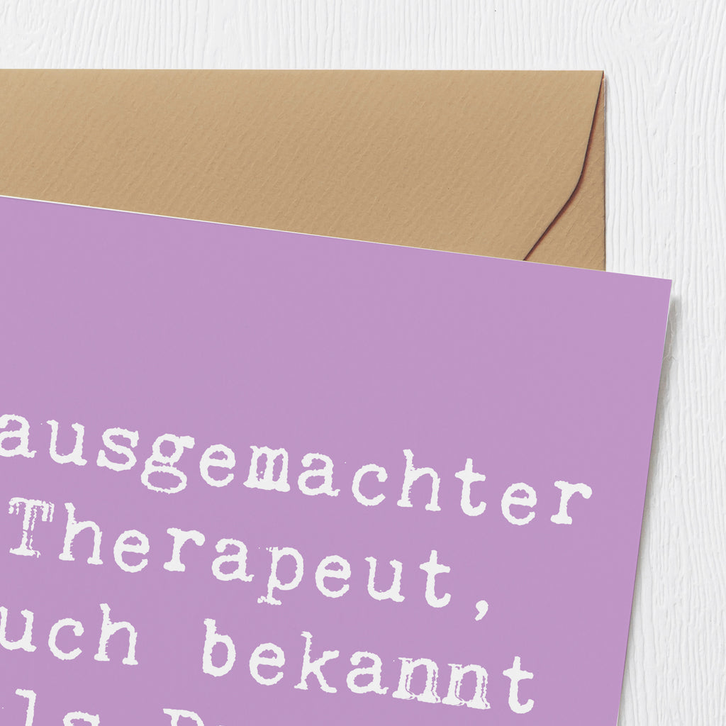 Deluxe Karte Spruch Bruder Therapeut Karte, Grußkarte, Klappkarte, Einladungskarte, Glückwunschkarte, Hochzeitskarte, Geburtstagskarte, Hochwertige Grußkarte, Hochwertige Klappkarte, Familie, Vatertag, Muttertag, Bruder, Schwester, Mama, Papa, Oma, Opa