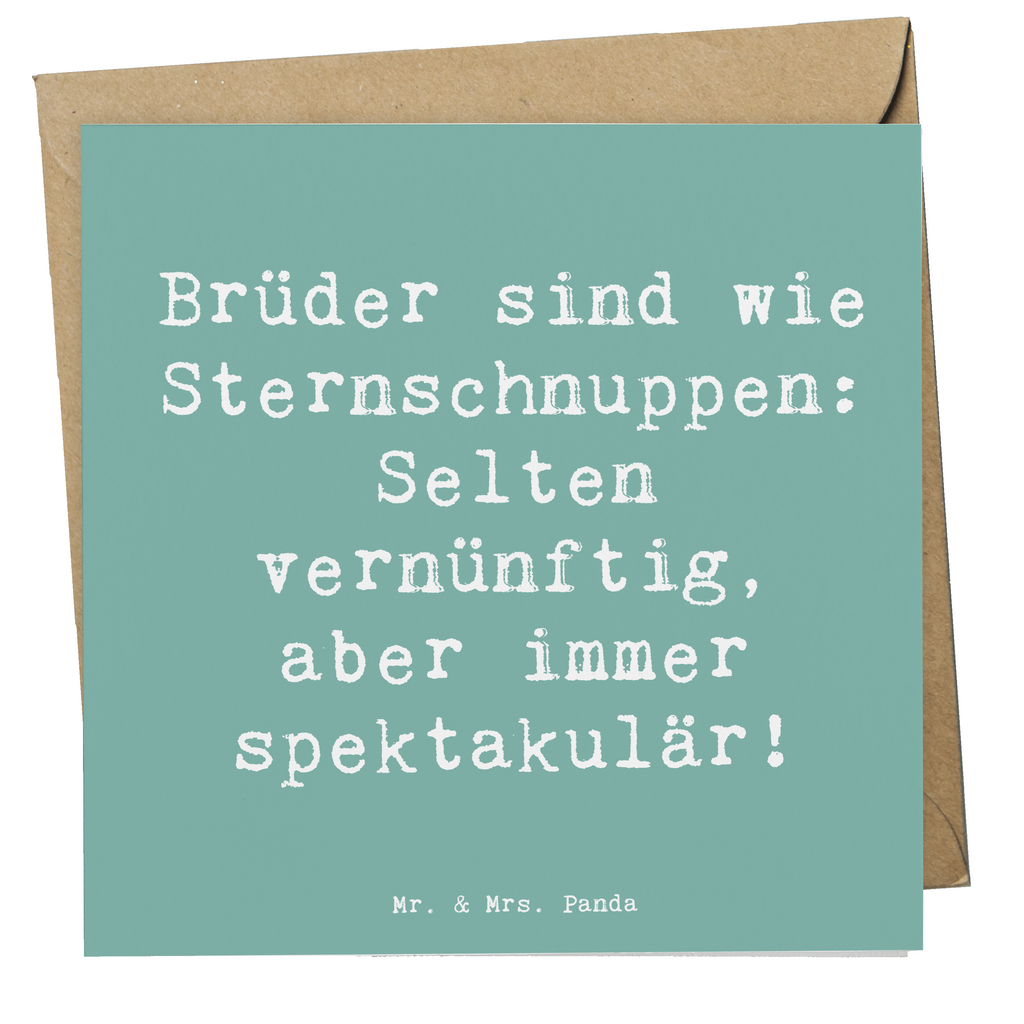 Deluxe Karte Spruch Brüder Sternschnuppen Karte, Grußkarte, Klappkarte, Einladungskarte, Glückwunschkarte, Hochzeitskarte, Geburtstagskarte, Hochwertige Grußkarte, Hochwertige Klappkarte, Familie, Vatertag, Muttertag, Bruder, Schwester, Mama, Papa, Oma, Opa