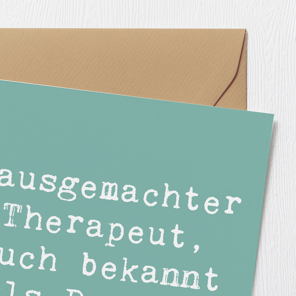 Deluxe Karte Spruch Bruder Therapeut Karte, Grußkarte, Klappkarte, Einladungskarte, Glückwunschkarte, Hochzeitskarte, Geburtstagskarte, Hochwertige Grußkarte, Hochwertige Klappkarte, Familie, Vatertag, Muttertag, Bruder, Schwester, Mama, Papa, Oma, Opa