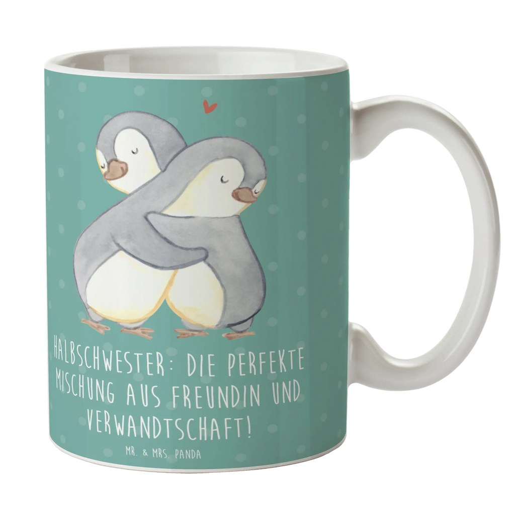 Tasse Halbschwester Glück Tasse, Kaffeetasse, Teetasse, Becher, Kaffeebecher, Teebecher, Keramiktasse, Porzellantasse, Büro Tasse, Geschenk Tasse, Tasse Sprüche, Tasse Motive, Kaffeetassen, Tasse bedrucken, Designer Tasse, Cappuccino Tassen, Schöne Teetassen, Familie, Vatertag, Muttertag, Bruder, Schwester, Mama, Papa, Oma, Opa