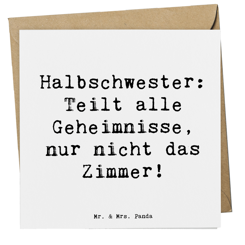 Deluxe Karte Spruch Halbschwester Geheimnisse Karte, Grußkarte, Klappkarte, Einladungskarte, Glückwunschkarte, Hochzeitskarte, Geburtstagskarte, Hochwertige Grußkarte, Hochwertige Klappkarte, Familie, Vatertag, Muttertag, Bruder, Schwester, Mama, Papa, Oma, Opa