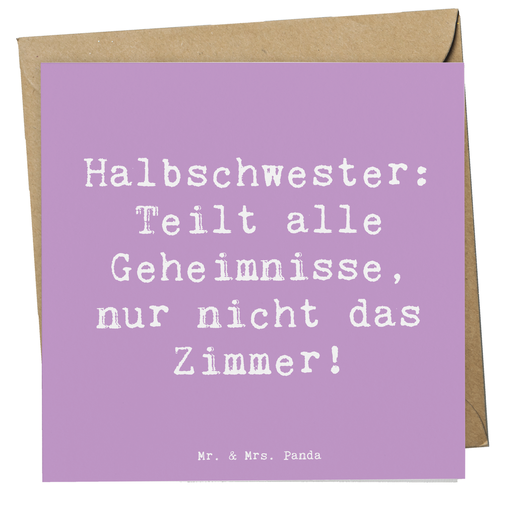 Deluxe Karte Spruch Halbschwester Geheimnisse Karte, Grußkarte, Klappkarte, Einladungskarte, Glückwunschkarte, Hochzeitskarte, Geburtstagskarte, Hochwertige Grußkarte, Hochwertige Klappkarte, Familie, Vatertag, Muttertag, Bruder, Schwester, Mama, Papa, Oma, Opa