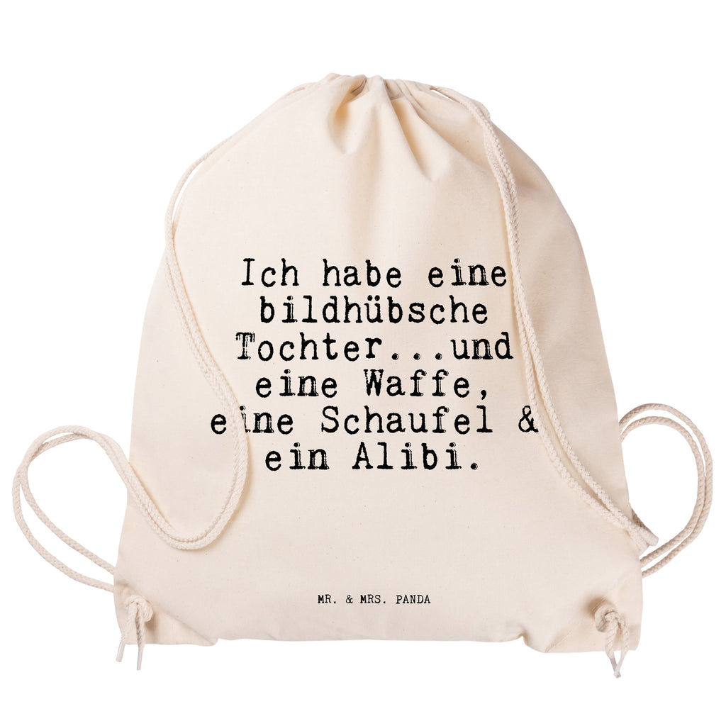 Sportbeutel Sprüche und Zitate Ich habe eine bildhübsche Tochter...und eine Waffe, eine Schaufel & ein Alibi. Sportbeutel, Turnbeutel, Beutel, Sporttasche, Tasche, Stoffbeutel, Sportbeutel Kinder, Gymsack, Beutel Rucksack, Kleine Sporttasche, Sportzubehör, Turnbeutel Baumwolle, Spruch, Sprüche, lustige Sprüche, Weisheiten, Zitate, Spruch Geschenke, Spruch Sprüche Weisheiten Zitate Lustig Weisheit Worte