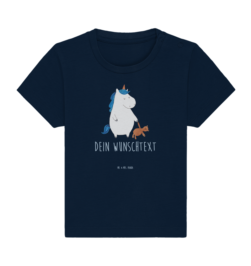 Personalisiertes Baby Shirt Einhorn Teddy Personalisiertes Baby T-Shirt, Personalisiertes Jungen Baby T-Shirt, Personalisiertes Mädchen Baby T-Shirt, Personalisiertes Shirt, Einhorn, Einhörner, Einhorn Deko, Pegasus, Unicorn, schlafen, gute Nacht, Single, Bett, Träumen, Freundin, Singleleben