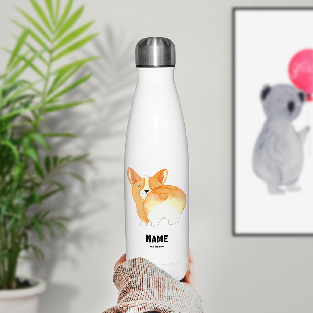 Personalisierte Thermosflasche Corgie Po Personalisierte Isolierflasche, Personalisierte Thermoflasche, Personalisierte Trinkflasche, Trinkflasche Mit Namen, Wunschname, Bedrucken, Namensflasche, Hund, Hundemotiv, Haustier, Hunderasse, Tierliebhaber, Hundebesitzer, Sprüche, Corgie, Hundeliebe, Motivation, Selbstliebe, Spruch