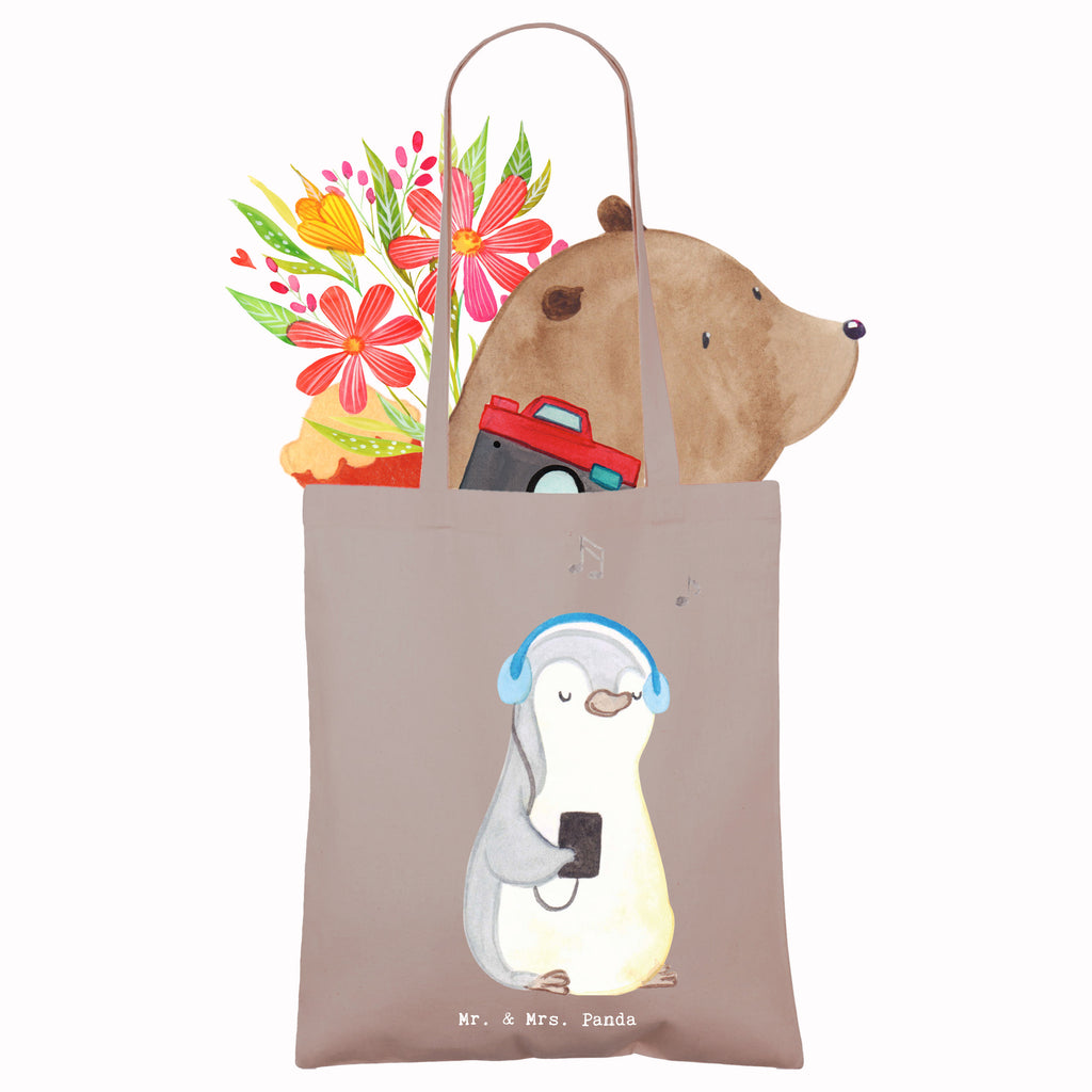 Tragetasche Pinguin Musik hören Medizin Beuteltasche, Beutel, Einkaufstasche, Jutebeutel, Stoffbeutel, Tasche, Shopper, Umhängetasche, Strandtasche, Schultertasche, Stofftasche, Tragetasche, Badetasche, Jutetasche, Einkaufstüte, Laptoptasche, Geschenk, Sport, Sportart, Hobby, Schenken, Danke, Dankeschön, Auszeichnung, Gewinn, Sportler, Musik hören, Lieblingssong