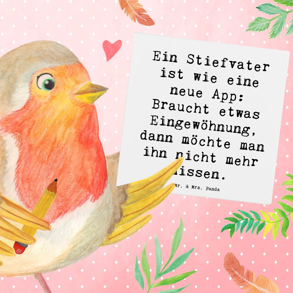 Deluxe Karte Spruch Stiefvater Liebe Karte, Grußkarte, Klappkarte, Einladungskarte, Glückwunschkarte, Hochzeitskarte, Geburtstagskarte, Hochwertige Grußkarte, Hochwertige Klappkarte, Familie, Vatertag, Muttertag, Bruder, Schwester, Mama, Papa, Oma, Opa