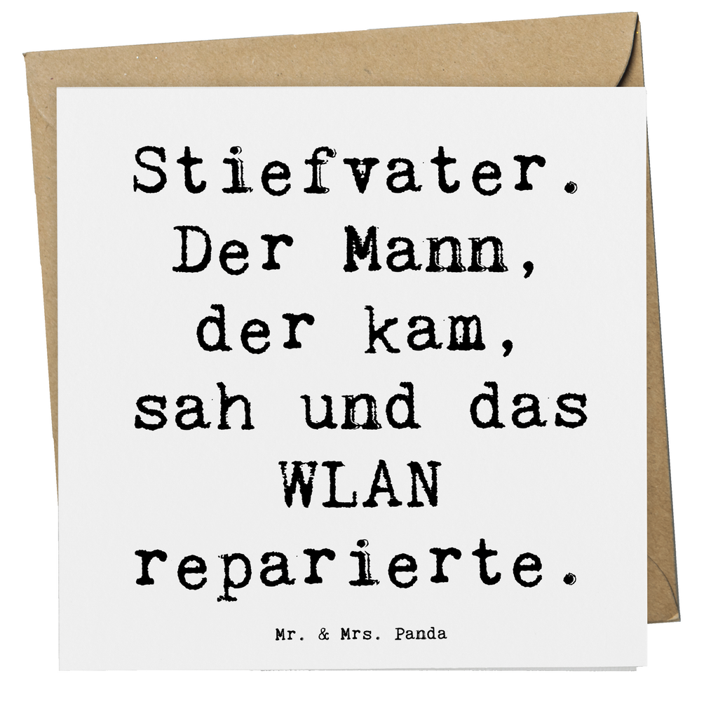 Deluxe Karte Spruch Stiefvater Held Karte, Grußkarte, Klappkarte, Einladungskarte, Glückwunschkarte, Hochzeitskarte, Geburtstagskarte, Hochwertige Grußkarte, Hochwertige Klappkarte, Familie, Vatertag, Muttertag, Bruder, Schwester, Mama, Papa, Oma, Opa