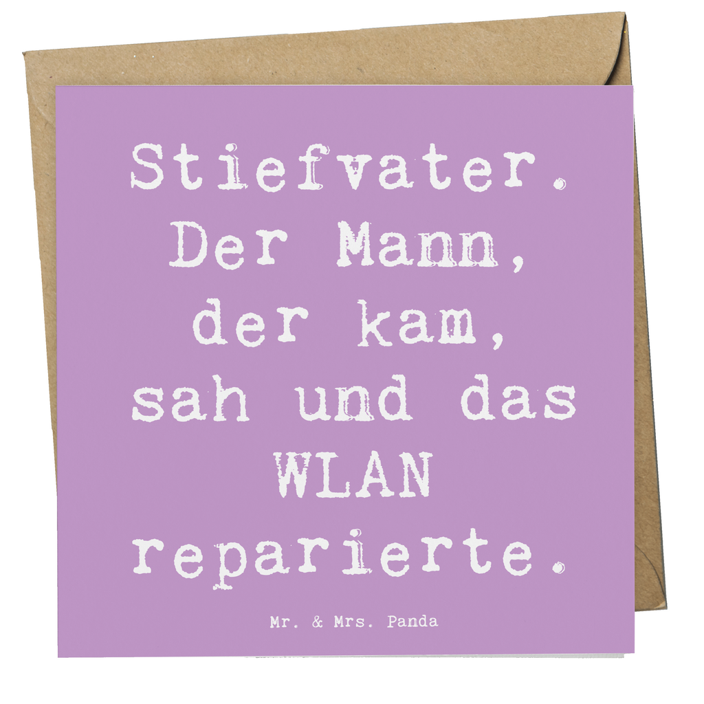 Deluxe Karte Spruch Stiefvater Held Karte, Grußkarte, Klappkarte, Einladungskarte, Glückwunschkarte, Hochzeitskarte, Geburtstagskarte, Hochwertige Grußkarte, Hochwertige Klappkarte, Familie, Vatertag, Muttertag, Bruder, Schwester, Mama, Papa, Oma, Opa