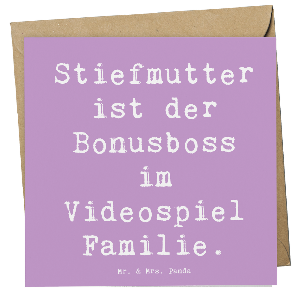 Deluxe Karte Spruch Stiefmutter Bonusboss Karte, Grußkarte, Klappkarte, Einladungskarte, Glückwunschkarte, Hochzeitskarte, Geburtstagskarte, Hochwertige Grußkarte, Hochwertige Klappkarte, Familie, Vatertag, Muttertag, Bruder, Schwester, Mama, Papa, Oma, Opa