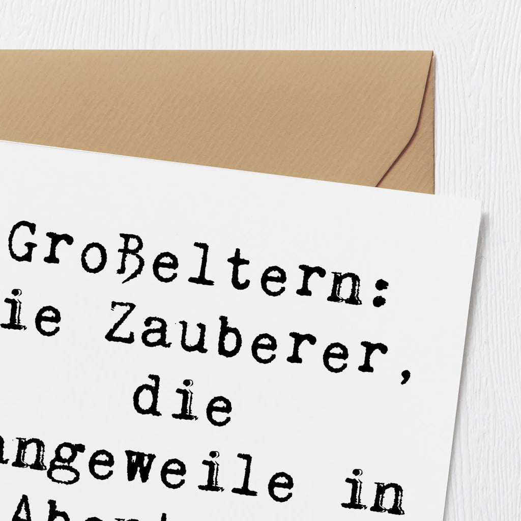 Deluxe Karte Spruch Großeltern Zauberer Karte, Grußkarte, Klappkarte, Einladungskarte, Glückwunschkarte, Hochzeitskarte, Geburtstagskarte, Hochwertige Grußkarte, Hochwertige Klappkarte, Familie, Vatertag, Muttertag, Bruder, Schwester, Mama, Papa, Oma, Opa