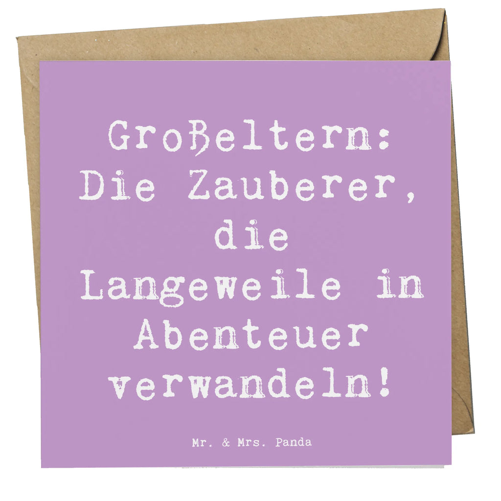 Deluxe Karte Spruch Großeltern Zauberer Karte, Grußkarte, Klappkarte, Einladungskarte, Glückwunschkarte, Hochzeitskarte, Geburtstagskarte, Hochwertige Grußkarte, Hochwertige Klappkarte, Familie, Vatertag, Muttertag, Bruder, Schwester, Mama, Papa, Oma, Opa