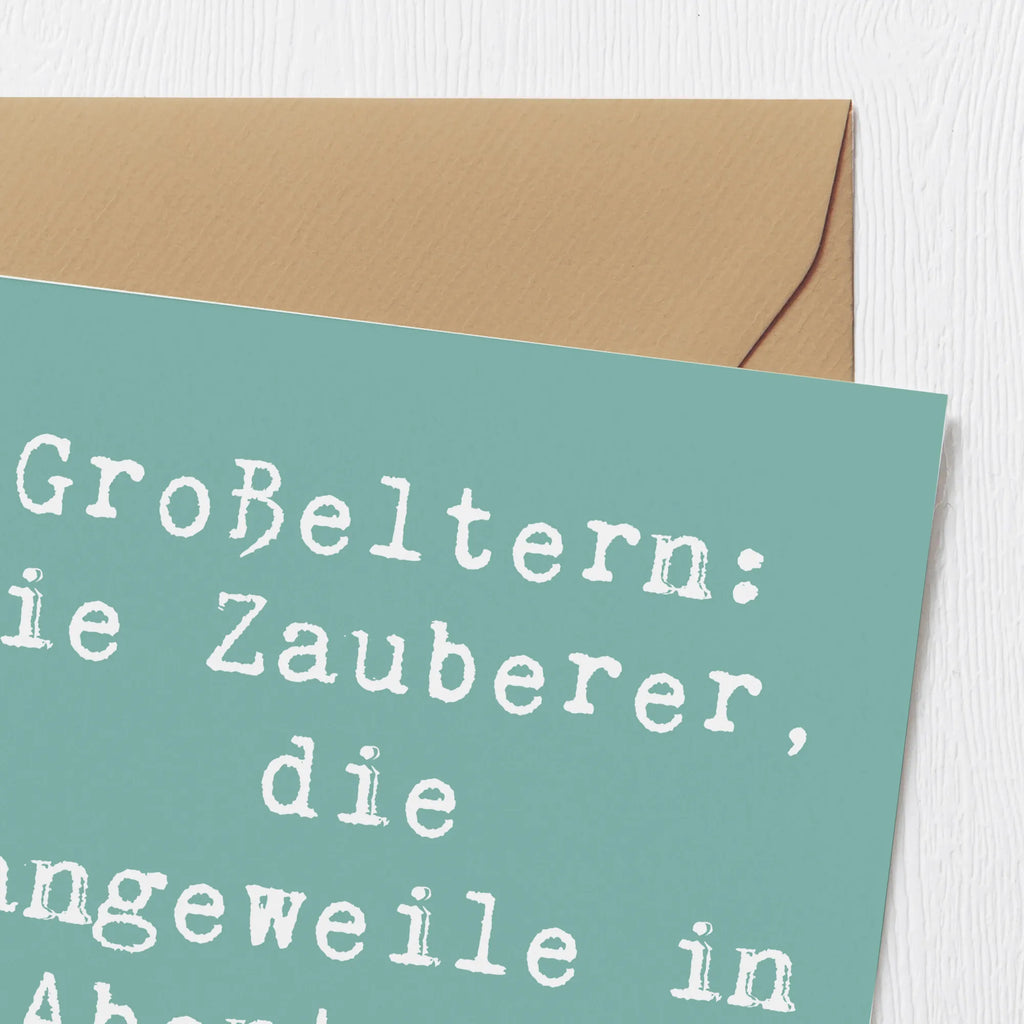 Deluxe Karte Spruch Großeltern Zauberer Karte, Grußkarte, Klappkarte, Einladungskarte, Glückwunschkarte, Hochzeitskarte, Geburtstagskarte, Hochwertige Grußkarte, Hochwertige Klappkarte, Familie, Vatertag, Muttertag, Bruder, Schwester, Mama, Papa, Oma, Opa