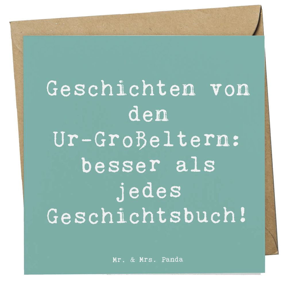 Deluxe Karte Spruch Ur-Großeltern Geschichten Karte, Grußkarte, Klappkarte, Einladungskarte, Glückwunschkarte, Hochzeitskarte, Geburtstagskarte, Hochwertige Grußkarte, Hochwertige Klappkarte, Familie, Vatertag, Muttertag, Bruder, Schwester, Mama, Papa, Oma, Opa