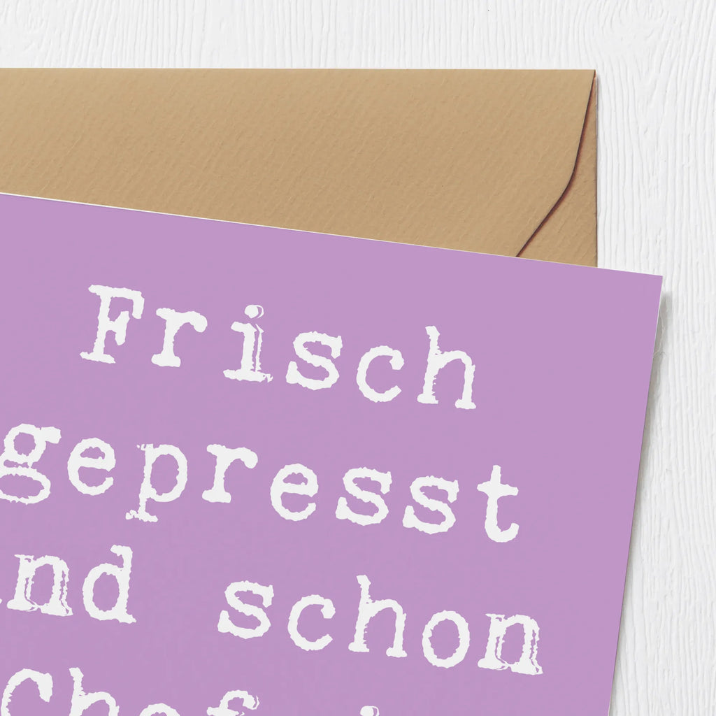 Deluxe Karte Spruch Baby Chef Karte, Grußkarte, Klappkarte, Einladungskarte, Glückwunschkarte, Hochzeitskarte, Geburtstagskarte, Hochwertige Grußkarte, Hochwertige Klappkarte, Familie, Vatertag, Muttertag, Bruder, Schwester, Mama, Papa, Oma, Opa