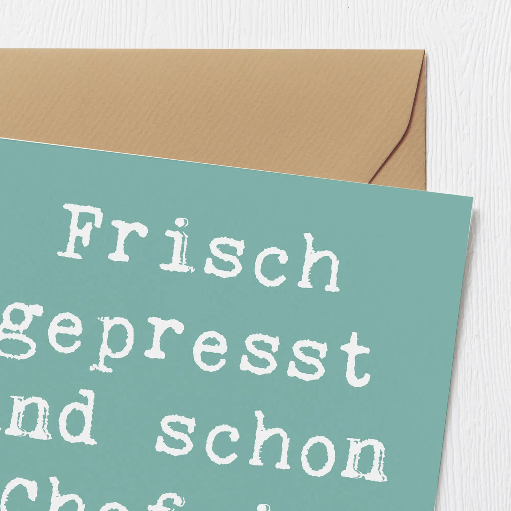 Deluxe Karte Spruch Baby Chef Karte, Grußkarte, Klappkarte, Einladungskarte, Glückwunschkarte, Hochzeitskarte, Geburtstagskarte, Hochwertige Grußkarte, Hochwertige Klappkarte, Familie, Vatertag, Muttertag, Bruder, Schwester, Mama, Papa, Oma, Opa