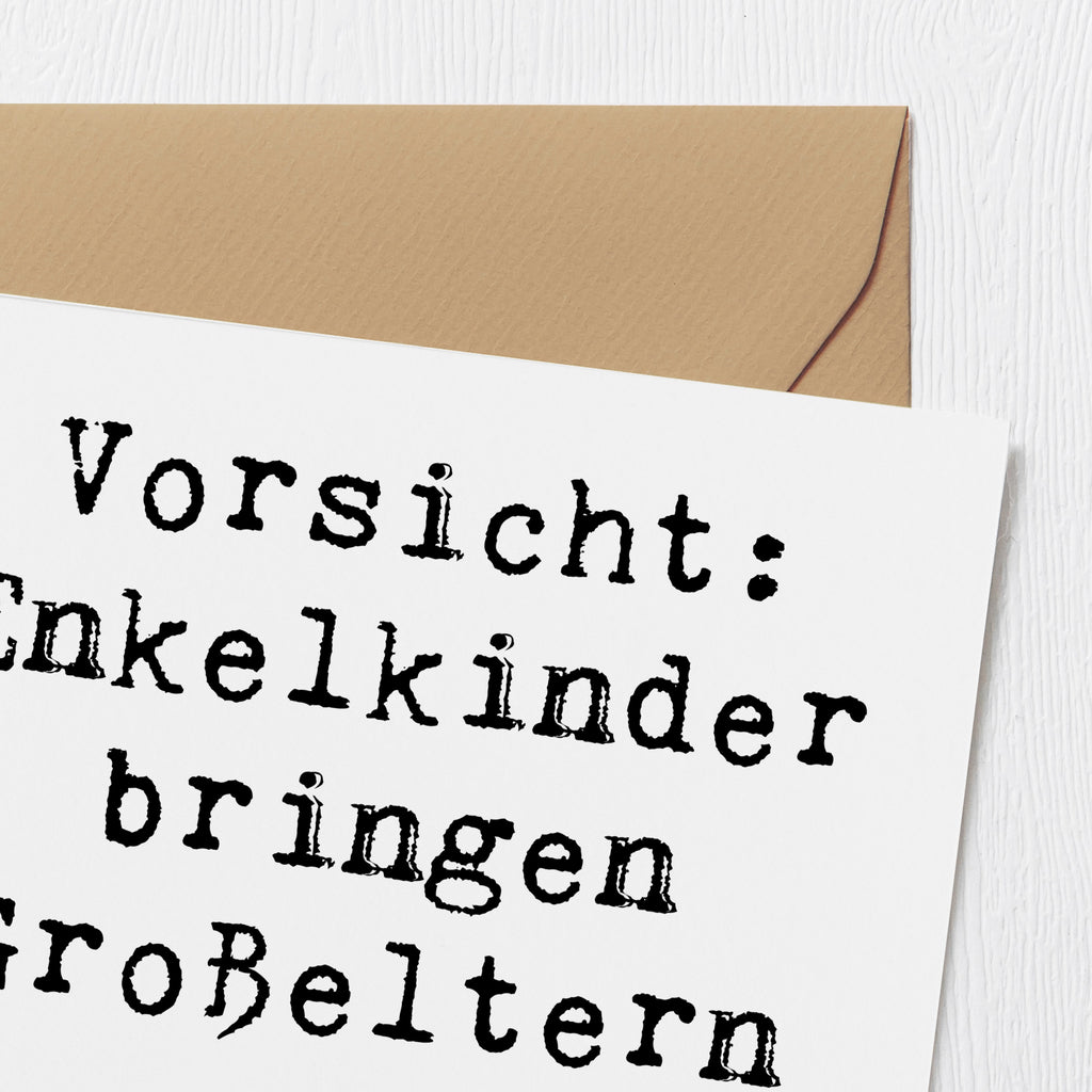 Deluxe Karte Spruch Enkelkinder Karte, Grußkarte, Klappkarte, Einladungskarte, Glückwunschkarte, Hochzeitskarte, Geburtstagskarte, Hochwertige Grußkarte, Hochwertige Klappkarte, Familie, Vatertag, Muttertag, Bruder, Schwester, Mama, Papa, Oma, Opa