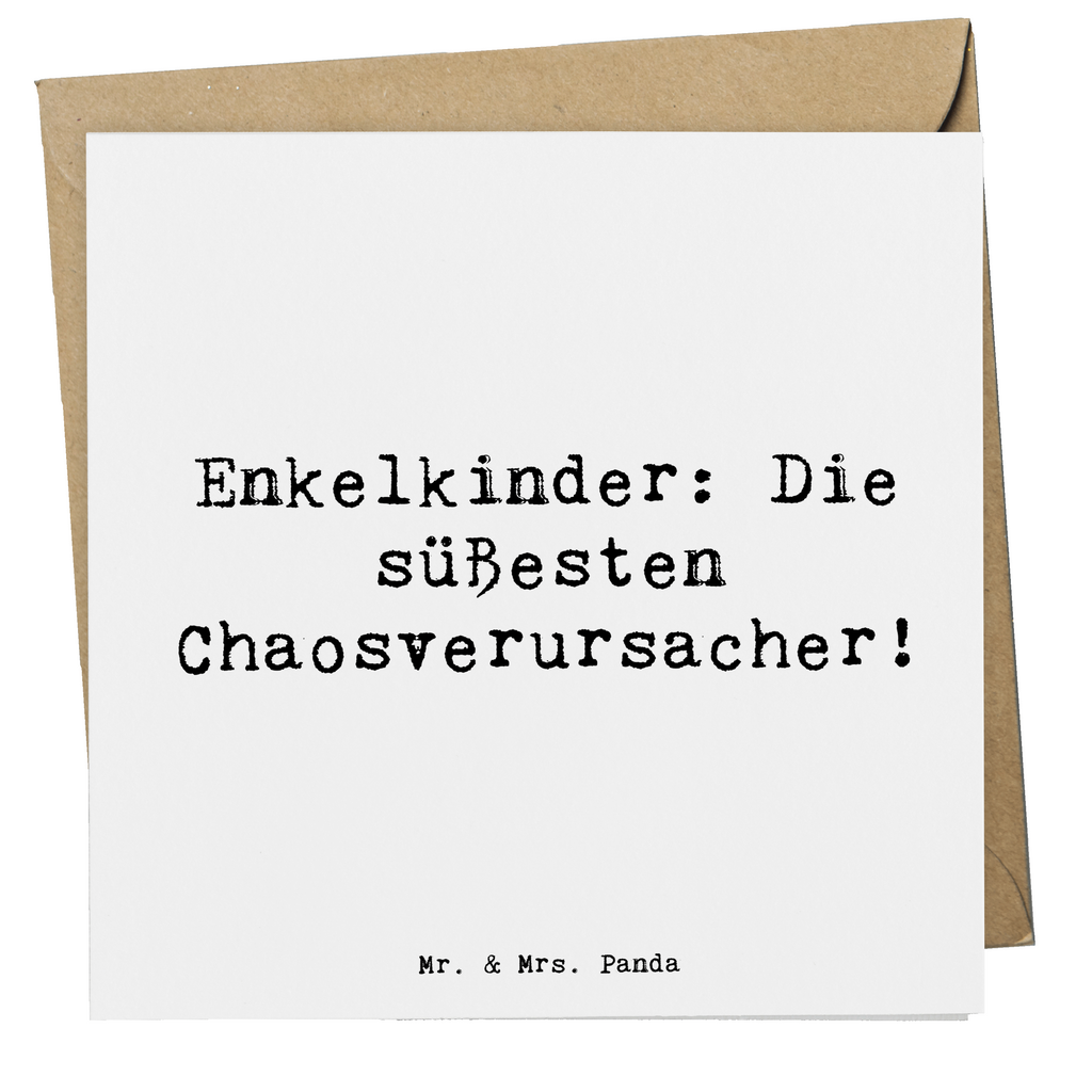 Deluxe Karte Spruch Enkelkinder: Die süßesten Chaosverursacher! Karte, Grußkarte, Klappkarte, Einladungskarte, Glückwunschkarte, Hochzeitskarte, Geburtstagskarte, Hochwertige Grußkarte, Hochwertige Klappkarte, Familie, Vatertag, Muttertag, Bruder, Schwester, Mama, Papa, Oma, Opa