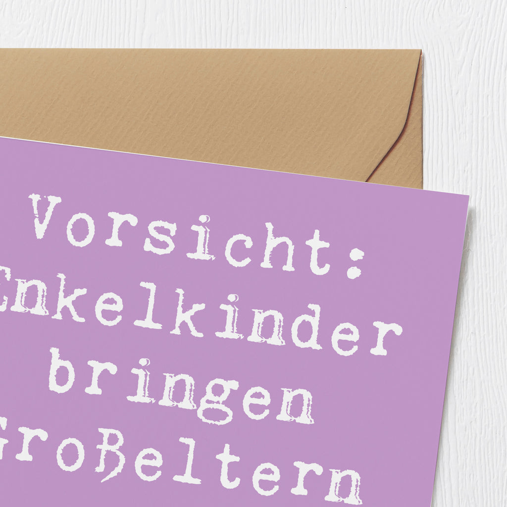 Deluxe Karte Spruch Enkelkinder Karte, Grußkarte, Klappkarte, Einladungskarte, Glückwunschkarte, Hochzeitskarte, Geburtstagskarte, Hochwertige Grußkarte, Hochwertige Klappkarte, Familie, Vatertag, Muttertag, Bruder, Schwester, Mama, Papa, Oma, Opa