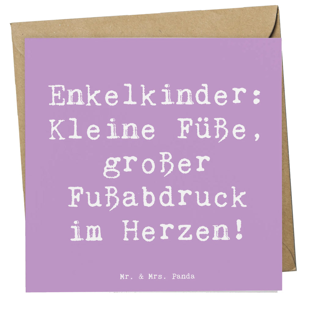 Deluxe Karte Spruch Enkelkinder Fußabdruck Karte, Grußkarte, Klappkarte, Einladungskarte, Glückwunschkarte, Hochzeitskarte, Geburtstagskarte, Hochwertige Grußkarte, Hochwertige Klappkarte, Familie, Vatertag, Muttertag, Bruder, Schwester, Mama, Papa, Oma, Opa