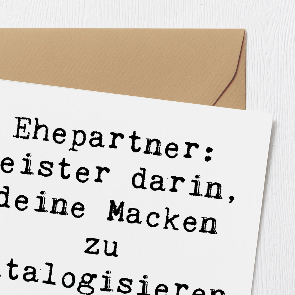 Deluxe Karte Spruch Ehepartner Schätze Karte, Grußkarte, Klappkarte, Einladungskarte, Glückwunschkarte, Hochzeitskarte, Geburtstagskarte, Hochwertige Grußkarte, Hochwertige Klappkarte, Familie, Vatertag, Muttertag, Bruder, Schwester, Mama, Papa, Oma, Opa