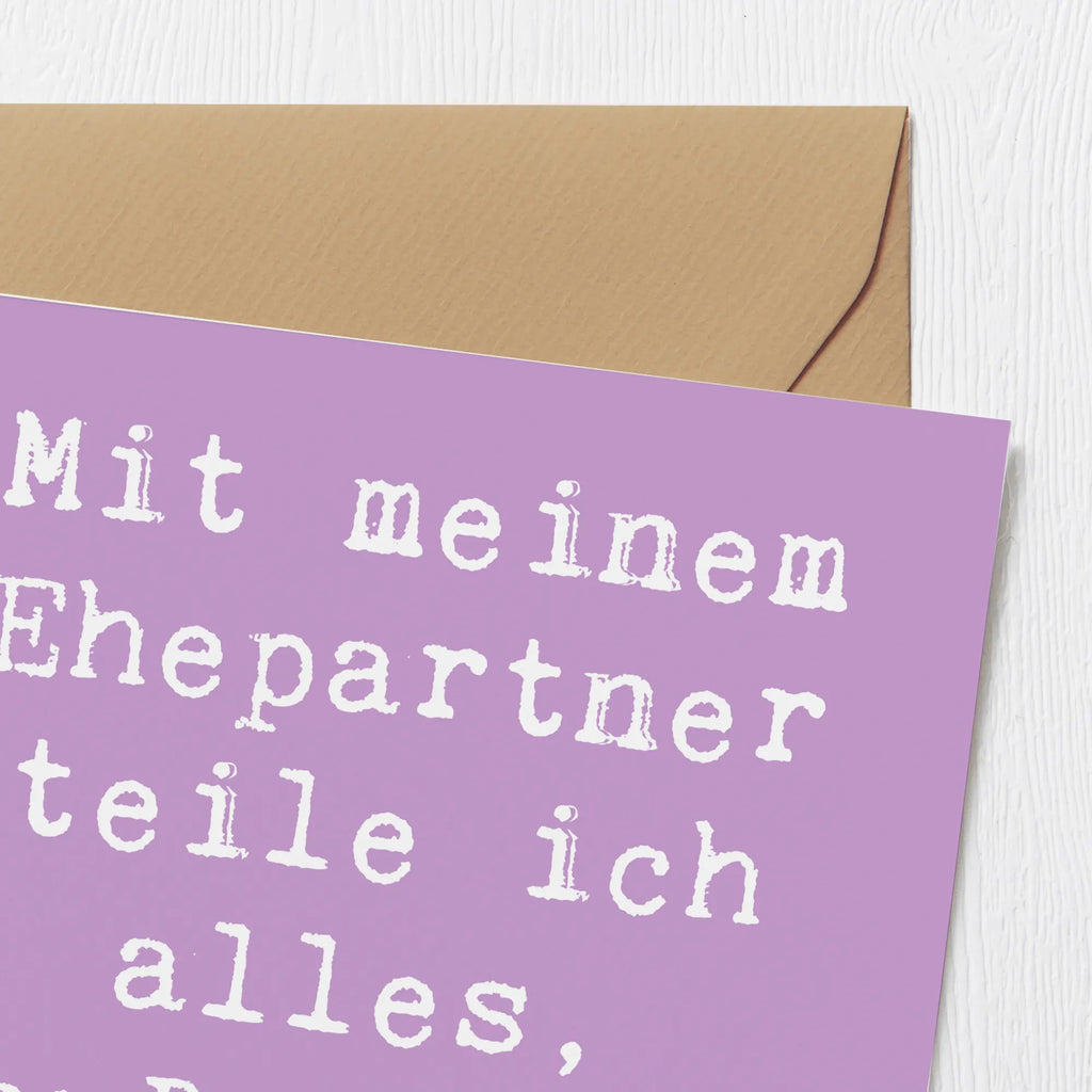 Deluxe Karte Spruch Ehepartner Dessert Karte, Grußkarte, Klappkarte, Einladungskarte, Glückwunschkarte, Hochzeitskarte, Geburtstagskarte, Hochwertige Grußkarte, Hochwertige Klappkarte, Familie, Vatertag, Muttertag, Bruder, Schwester, Mama, Papa, Oma, Opa