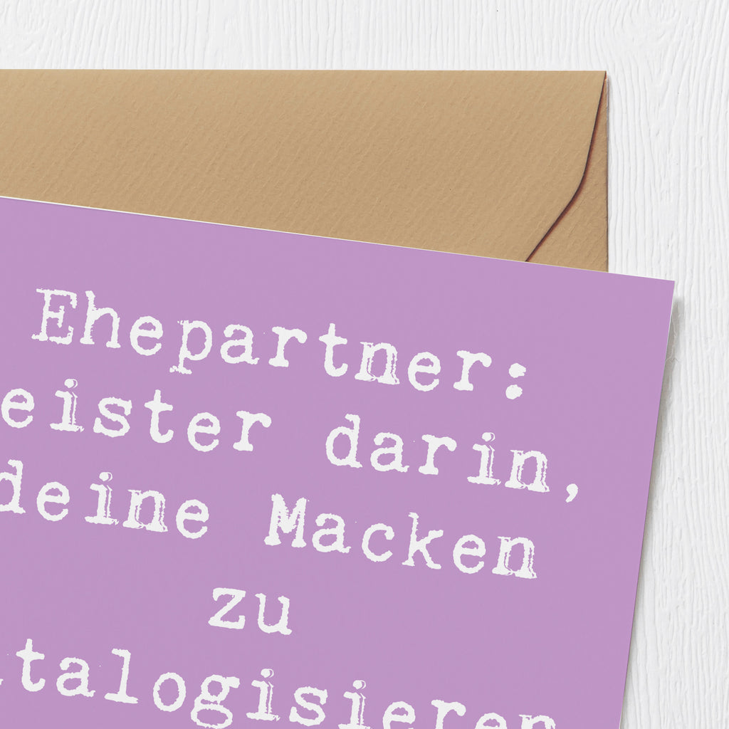 Deluxe Karte Spruch Ehepartner Schätze Karte, Grußkarte, Klappkarte, Einladungskarte, Glückwunschkarte, Hochzeitskarte, Geburtstagskarte, Hochwertige Grußkarte, Hochwertige Klappkarte, Familie, Vatertag, Muttertag, Bruder, Schwester, Mama, Papa, Oma, Opa