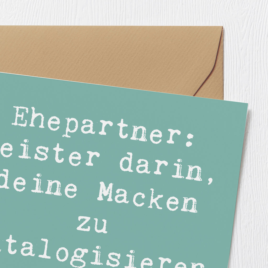 Deluxe Karte Spruch Ehepartner Schätze Karte, Grußkarte, Klappkarte, Einladungskarte, Glückwunschkarte, Hochzeitskarte, Geburtstagskarte, Hochwertige Grußkarte, Hochwertige Klappkarte, Familie, Vatertag, Muttertag, Bruder, Schwester, Mama, Papa, Oma, Opa