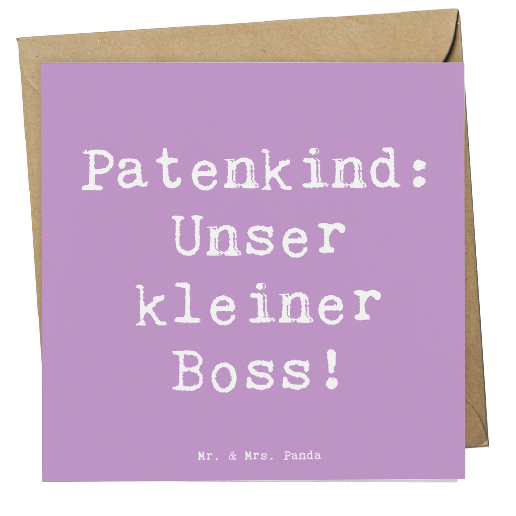 Deluxe Karte Spruch Patenkind Boss Karte, Grußkarte, Klappkarte, Einladungskarte, Glückwunschkarte, Hochzeitskarte, Geburtstagskarte, Hochwertige Grußkarte, Hochwertige Klappkarte, Familie, Vatertag, Muttertag, Bruder, Schwester, Mama, Papa, Oma, Opa